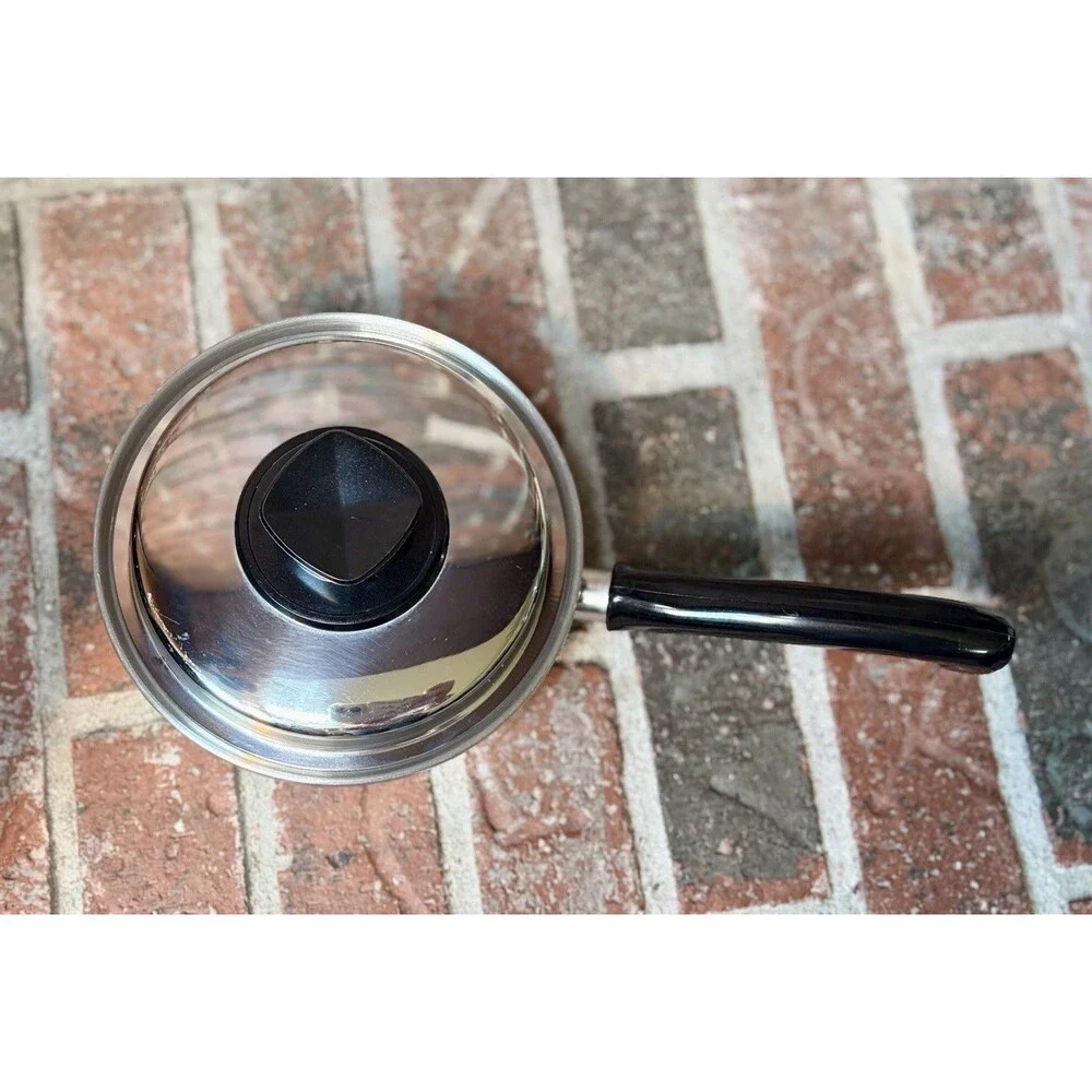 Vtg 1.5qt Vita Craft 18-8 3 Ply Nicromium Stainless Steel Saucepan & Lid 3200